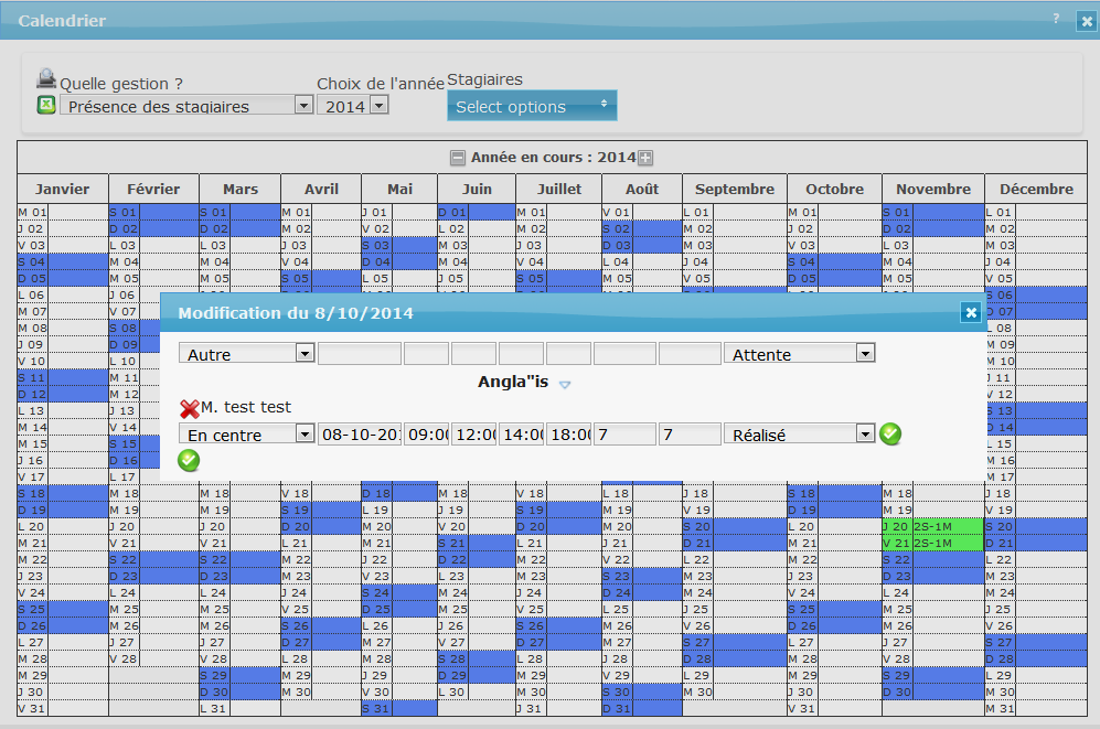 Le planning