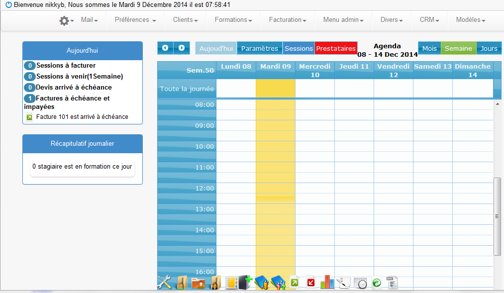 Logiciel pour centre de formation